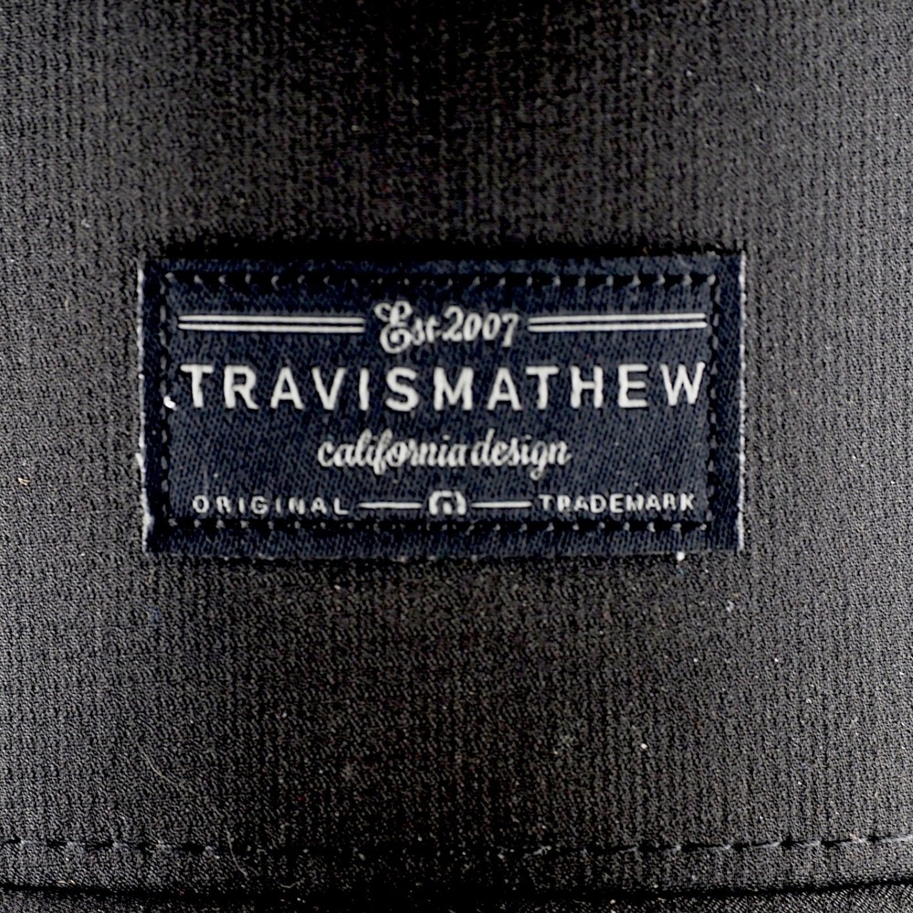 TravisMathew Designer Mens Black Snapback Golf Hat California Design Ripstop Cap